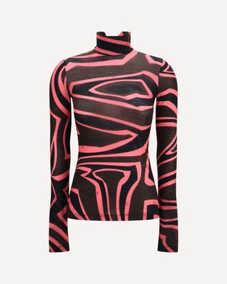 Pucci Fiammato Wool Jersey Top Female 38