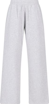 Sporty & Rich Grey Cotton-Blend Wide-Leg Sweatpants