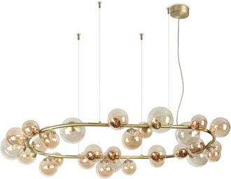 Ideal Lux Lampadario a Sospensione Moderno Perlage Metallo Ottone 30 Luci G9 15W 3000K