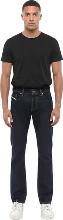 Diesel Blue Straight Mid Rise Jeans