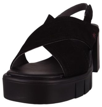 Art Art Company 1990 Nobuck Black/Eivissa Black Womens Sandals with Heel, Black, 8 UK