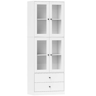 HOMCOM Alacena de cocina 59x30x170 cm blanco