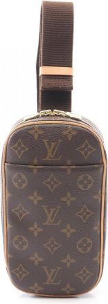 Louis Vuitton Monogram Brown Coated Canvas Leather Fanny Pack Sling Bag (Pre-Owned)