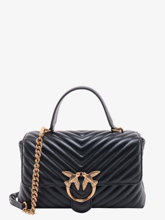 Pinko Love lady matelass&atilde;&copy; leather handbag with love birds buckle - PINKO - gender_Woman