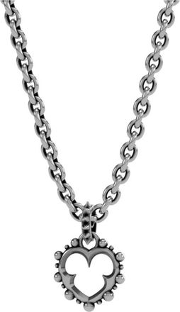 John Richmond Mini geperforeerde hart ketting - Dames - Kettingen - Grijs - ONE Size - Accessoires