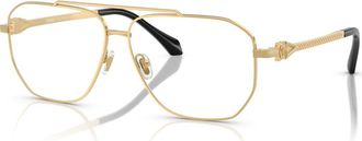 Versace 59mm Square optical glasses in Gold at Nordstrom