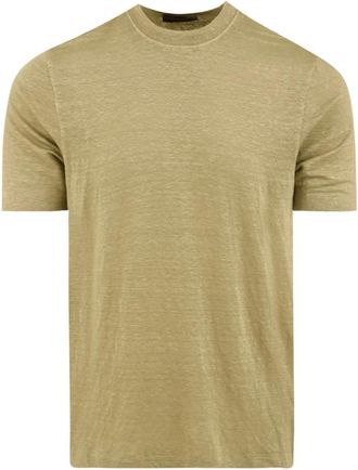 FILIPPO DE LAURENTIIS Jerlin T-shirt - Heren - T-shirts - Groen - XL - Linnen - Tops