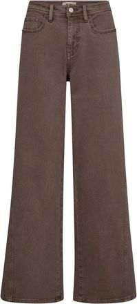 Mos Mosh Wide Jeans - Dames - Loose Fit Jeans - Bruin - W28 - Jeans