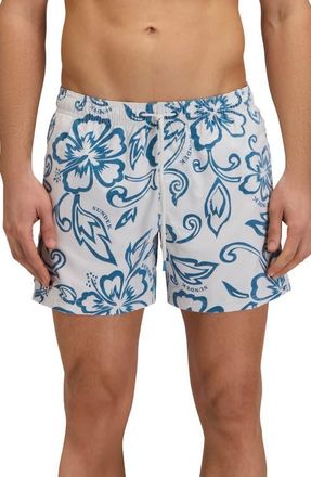 Sundek Print Swim Trunks in Ghost at Nordstrom, Size X-Large