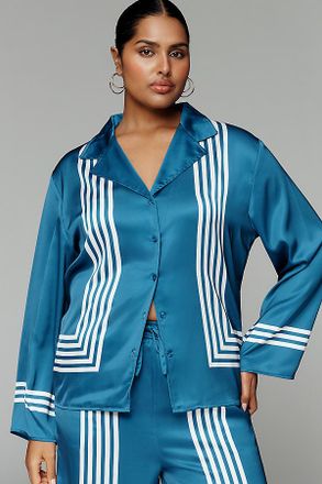 Glamorous Plus Satin Buttondown Shirt