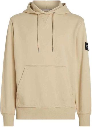 Calvin Klein Gezellige Hoodie Trui - Heren - Hoodies - Beige - S - Katoen - Hoodies & sweatvesten