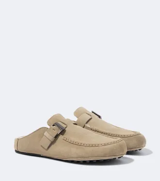Tod's Gommino shearling-lined suede mules