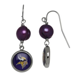 Honora Minnesota Vikings Earrings In Purple/blue