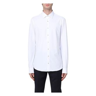 Michael Kors Slim Performance Stretch Overhemd - Heren - Zakelijke Overhemden - Wit - M - Polyester - Overhemden