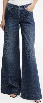 Versace Jeans Couture Jeans a gamba ampia - Blu