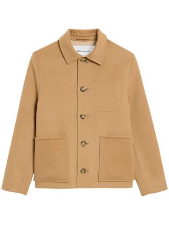 Ami Beige Button-Up Jacket