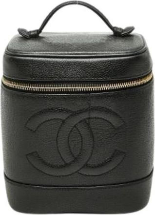 Chanel Pre-owned Vanity Bag - Dames - Vintage Handtas - Zwart - ONE Size - Vintage