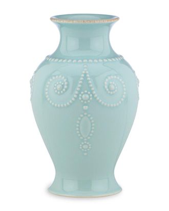Lenox French Perle Ice Blue Bouquet Vase