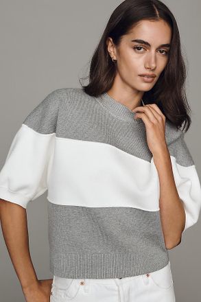 Maeve Puff-Sleeve Knit Pullover