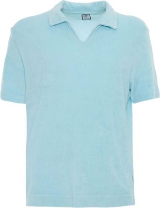 Fedeli Polo in cotone con ricamo logo - Blu