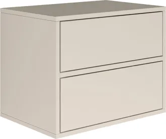Selsey Framme - Comodino Sospeso Con 2 Cassetti - Grigio Cashmere - 50 Cm - Selsey