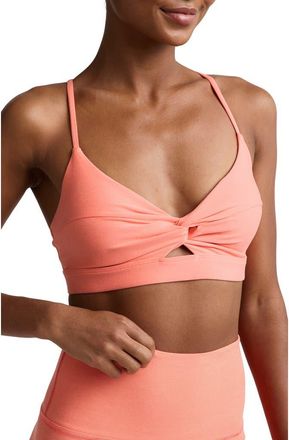 Beyond Yoga Twist Front Strappy Sports Bra in Dreamsicle Heather at Nordstrom, Size X-Small