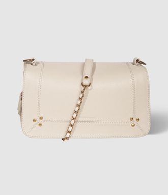 Jerome Dreyfuss Sac Bobi Cuir Écru Grainé