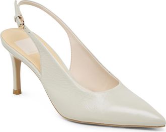 Dolce Vita Elasi Pointed Toe Slingback Pump in Light Sage Leather at Nordstrom Rack, Size 8.5