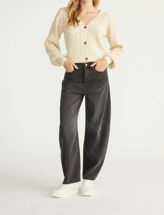 Free People Parker Wide Leg Jean In Black