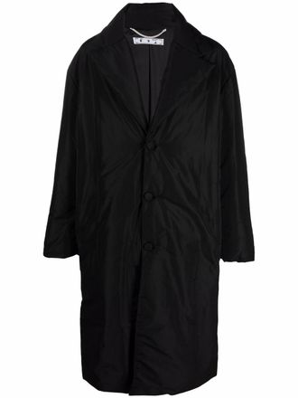 Off-white lightweight bellow-the-knee coat - men - Polyester/Polyester - S - Black