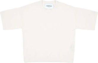 Gotha T-shirt in cashmere - Bianco