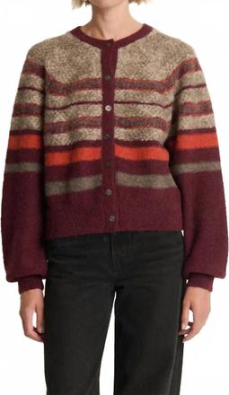 Nation Ltd Lulu Cardigan In Mazama Fair Isle