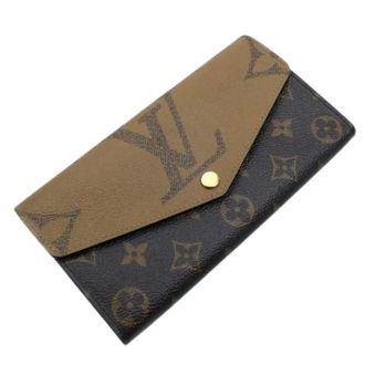 Louis Vuitton Pre-owned Wallets, female, Brown, Size: ONE SIZE Pre-owned Portefeuille Sarah Monogram Giant Reverse Long Wallet