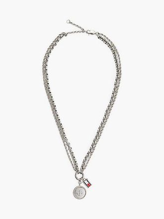 Tommy Hilfiger Collar de doble cadena con adorno n&aacute;utico