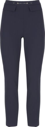 Elisabetta Franchi Ankle-Length Tailored Trousers With Decorative Waist Application