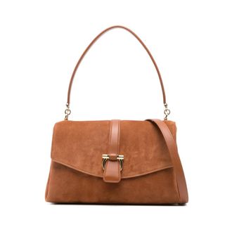 Ferragamo Shoulder Bags, female, Brown, Size: ONE SIZE Front Flap Shoulder Bag
