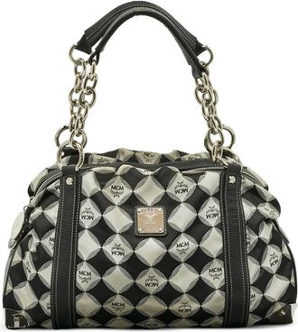 MCM Borsa a tracolla con stampa - Nero