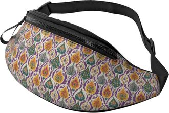 Generic Retro Pattern 1 Print Bum Bags Belt Bag Unisex Crossbody For Ladies Workout Outdoors 14X35Cm