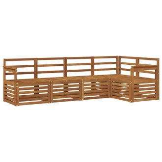 vidaXL Conjunto De Sof&aacute; Seccional 5 Pcs Natural Vidaxl