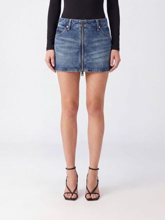 Alexander Wang Mid-Rise Cotton Denim Slim Fit Mini Skirt