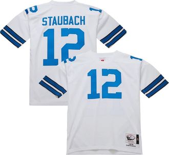 Mitchell & Ness Mens Mitchell & Ness Roger Staubach White Dallas Cowboys 1975 Authentic Throwback Retired Player Jersey at Nordstrom, Size 44