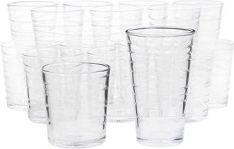 Gibson Home 16 Piece Swirl Clear Assorted Glassware Set at Nordstrom