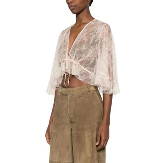 Alberta Ferretti Dames, Blouses & Shirts, Roze, Maat: S
