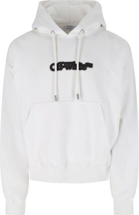 Off-white hoodie met capuchon