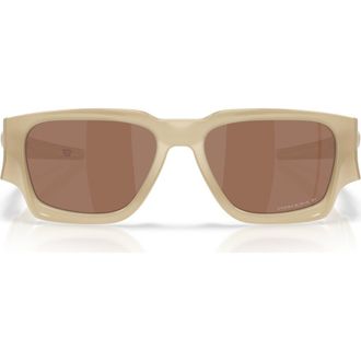 Oakley Instagator 58mm Polarized Rectangular Sunglasses in Sandstorm /Prizm Ruby Polar at Nordstrom