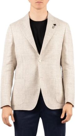 Lardini Enkelrijig Jasje - Heren - Blazers - Beige - XL - Katoen - Jassen
