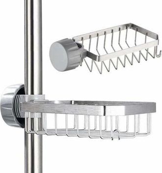 OEM Estante De Ducha De Acero Inoxidable Con Soporte Para Jab&oacute;n, Soporte Para Esponja Y Huevera Para Varilla De 18-32 Mm