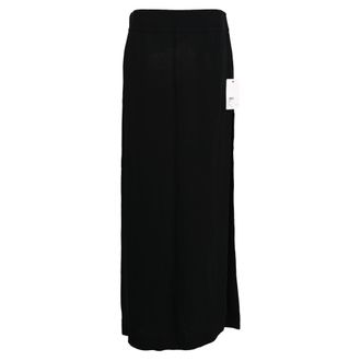 Toteme High Slit Maxi Skirt in Black Viscose