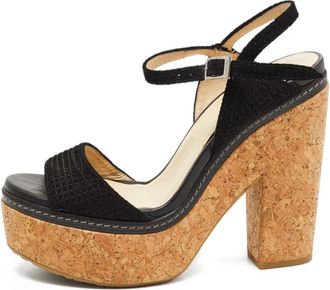 Jimmy Choo London Sandali Naylor con plateau 140mm - Nero