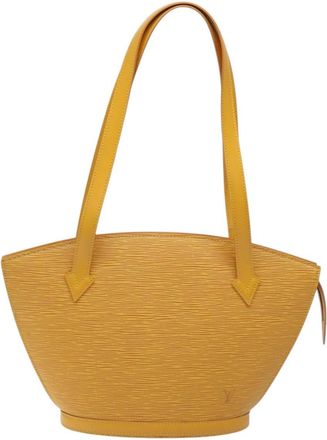 Louis Vuitton Saint Jacques Yellow Leather Shoulder Bag (Pre-Owned)
